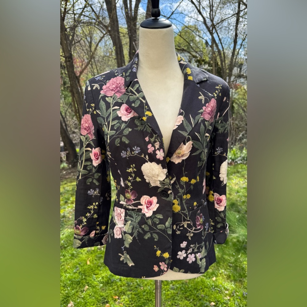 Ariat Artist Floral Blazer Size XS Single Button Vibrant Print NEW WITH TAGS